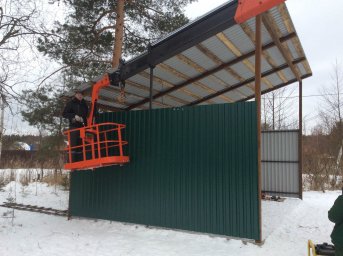 Строительство контейнерной площадки - СНТ "Надежда".