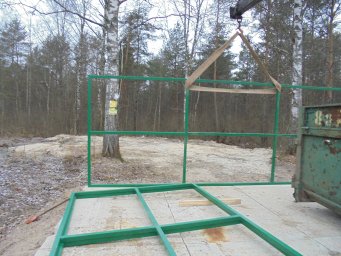 Строительство контейнерной площадки в массиве Грибное
