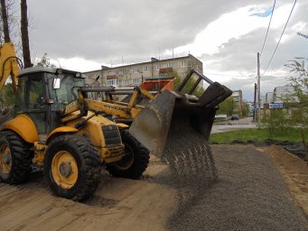 Строительство контейнерной площадки в п. Мга
