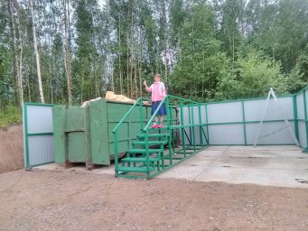 Строительство контейнерной площадки  СНТ "Радуга"